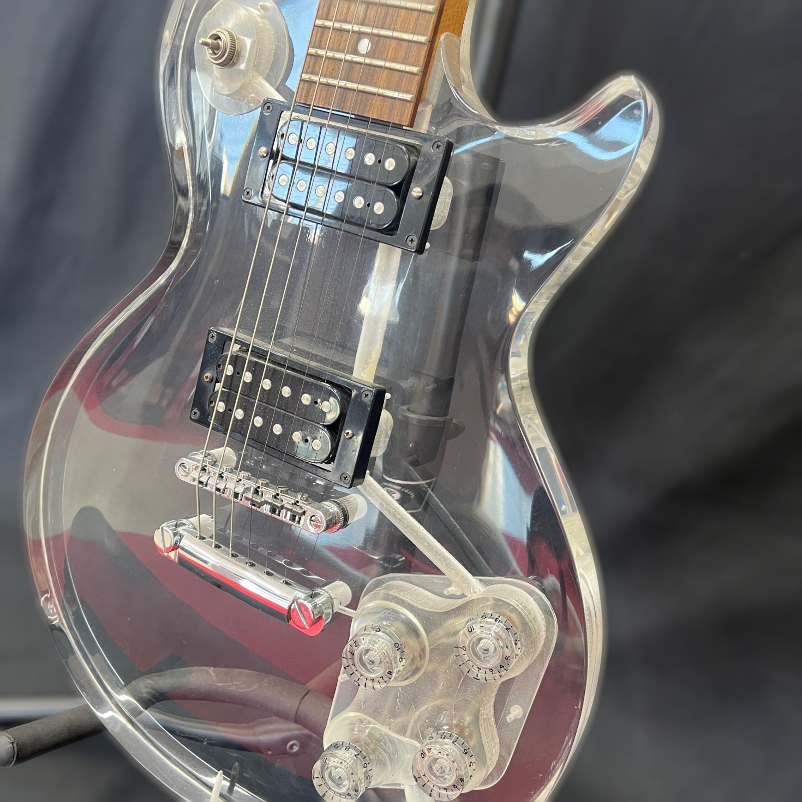 エレキギター クリア透明アクリルボディ 【希少】レスポール - メルカリ