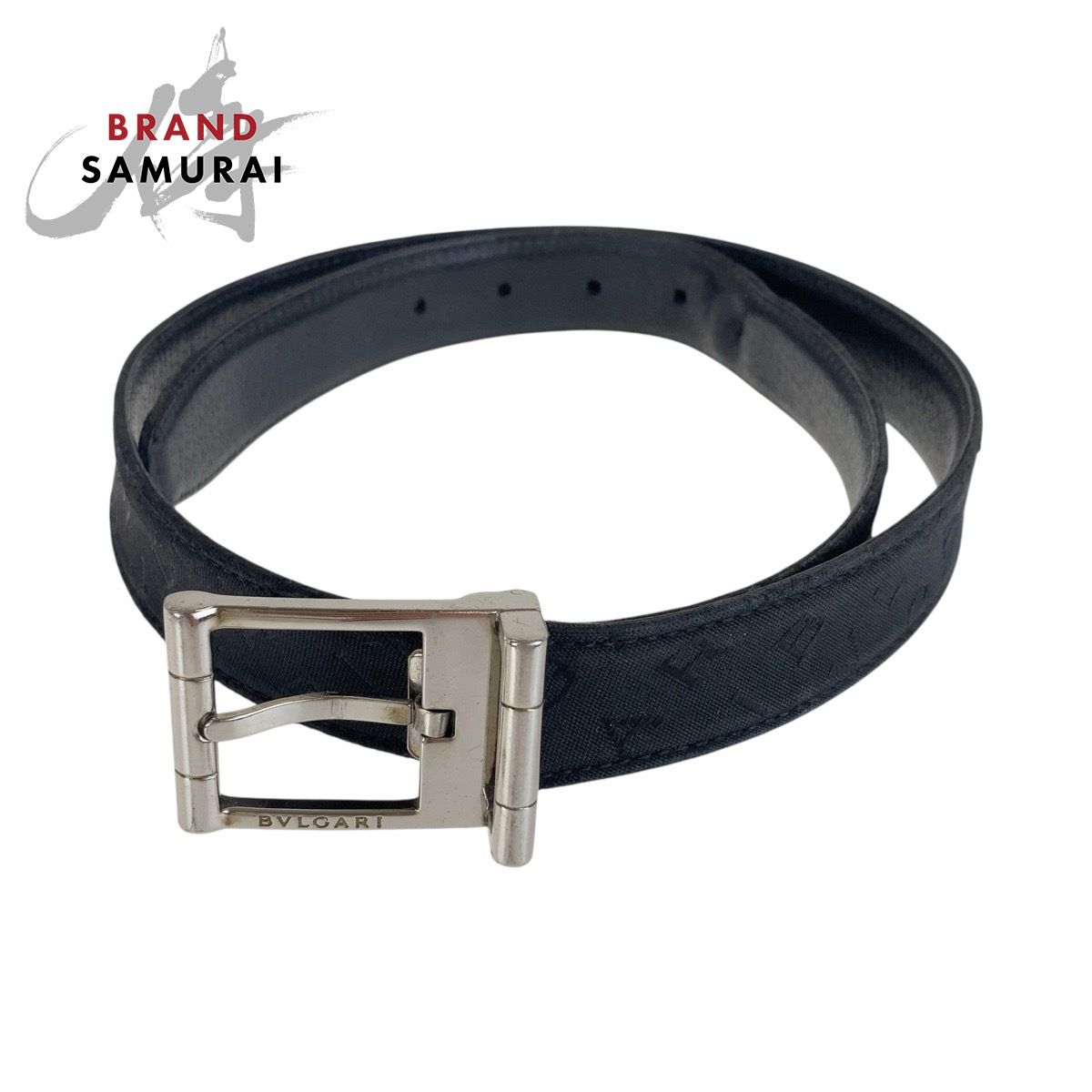 BVLGARI ブルガリ ロゴマニア ブラック 黒 シルバー金具 キャンバス
