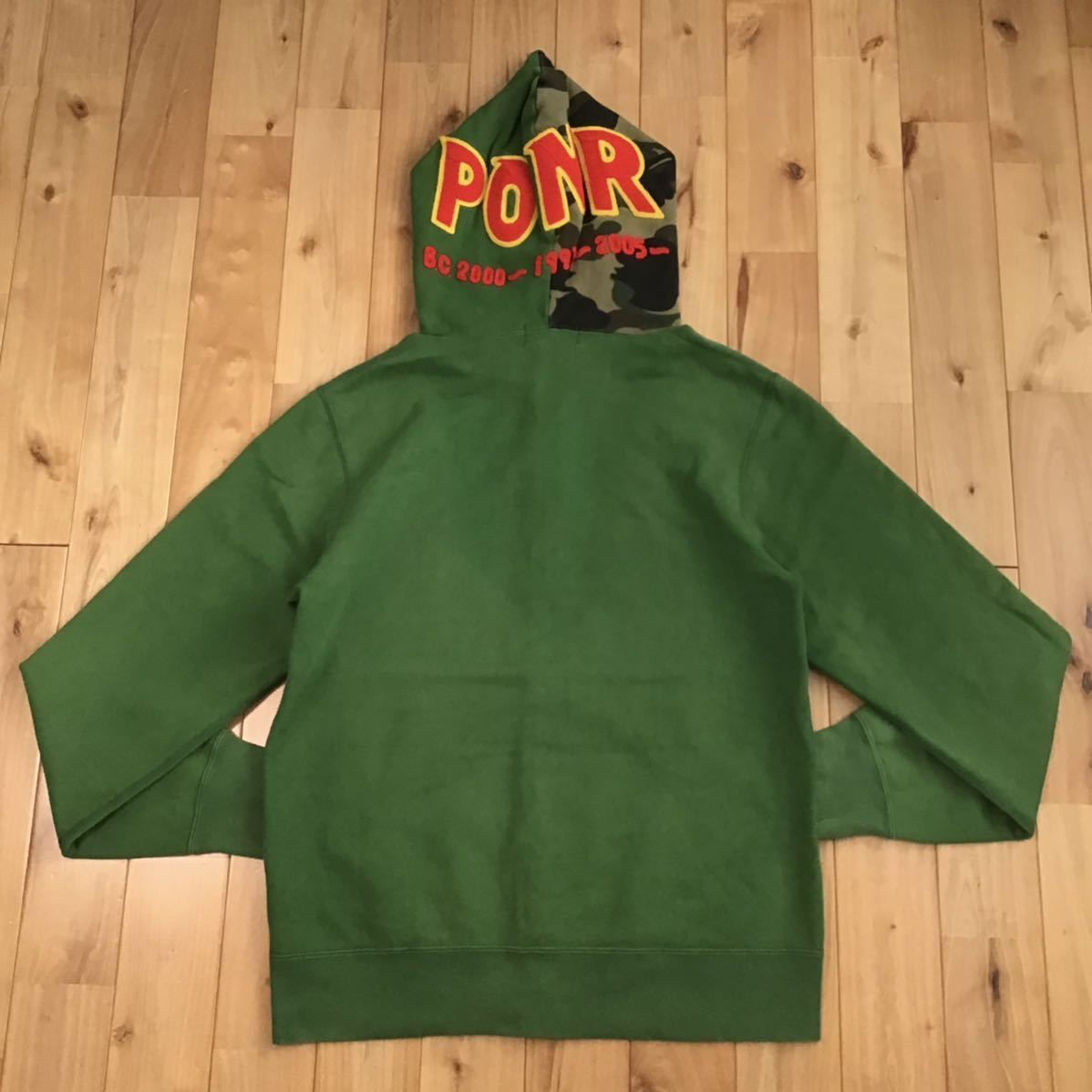 Green × 1st camo green シャーク パーカー Lサイズ shark full zip