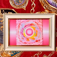 風水絵画☆強力開運アート】雲海ダイヤモンド赤富士 仕事運金運アップ