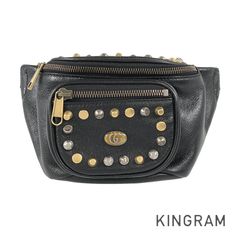 グッチ GUCCI GGスタッズ 552878 レザー ボディバッグ ftj【中古