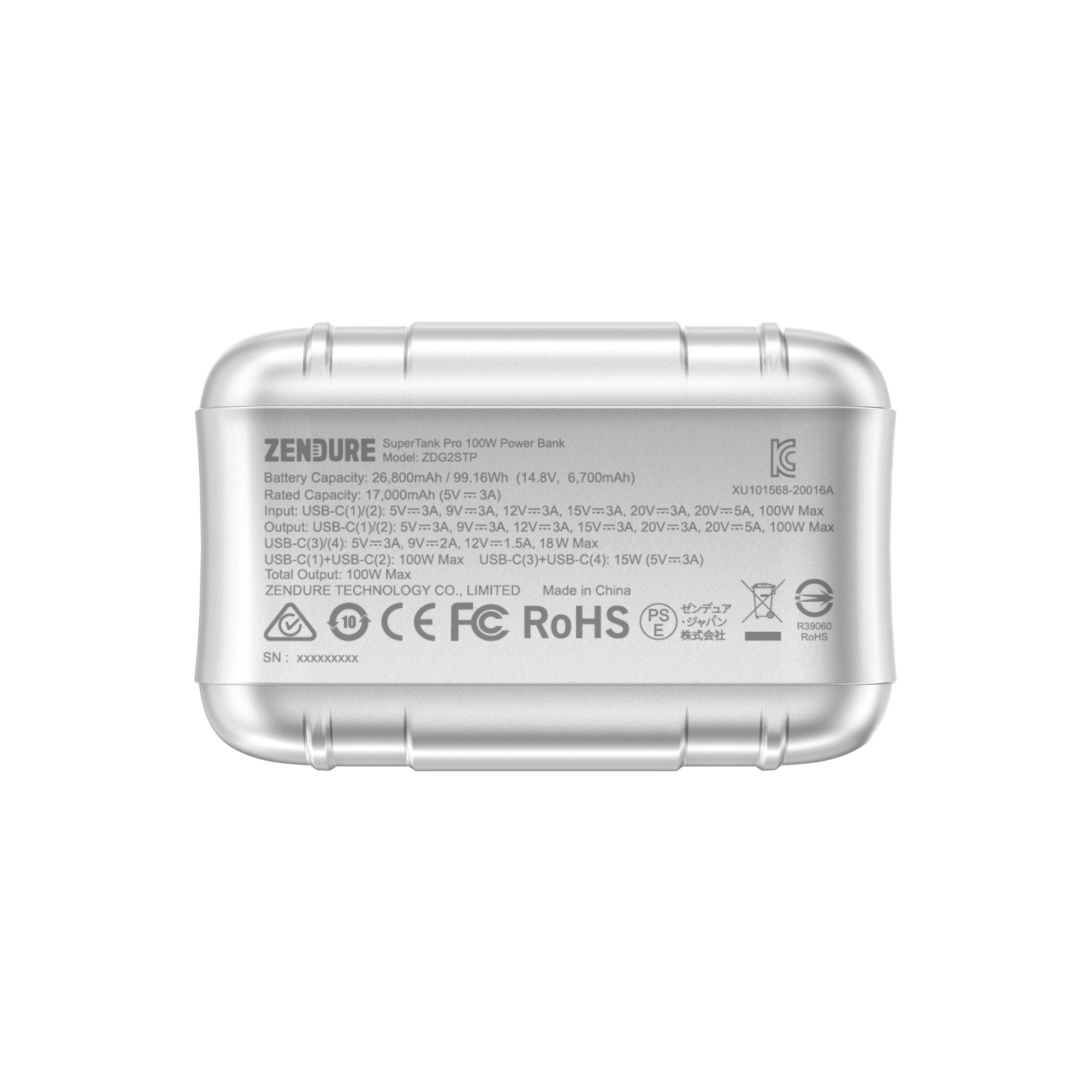 Zendure SuperTank Pro, 26,800mAh Power Bank 4 USB-C, OLED Screen