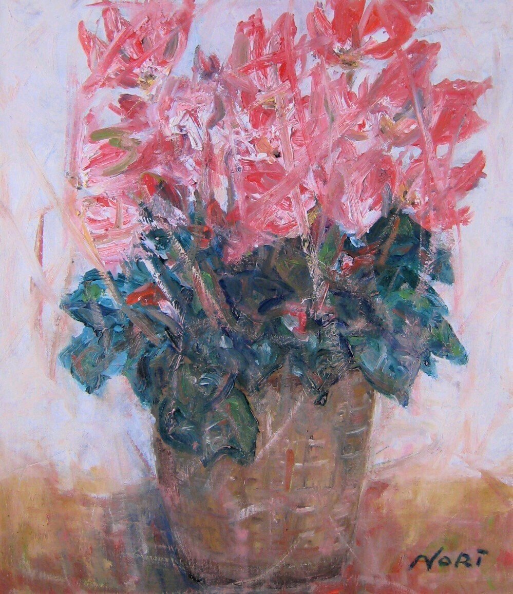 油彩画（シクラメン）｜続・画楽舎便り