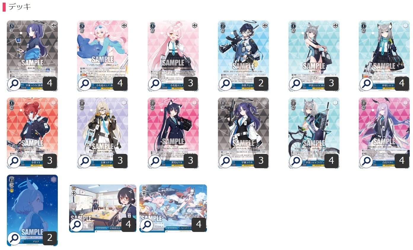 ここから始めるWS:ブルーアーカイブ【構築雑記】｜しむ