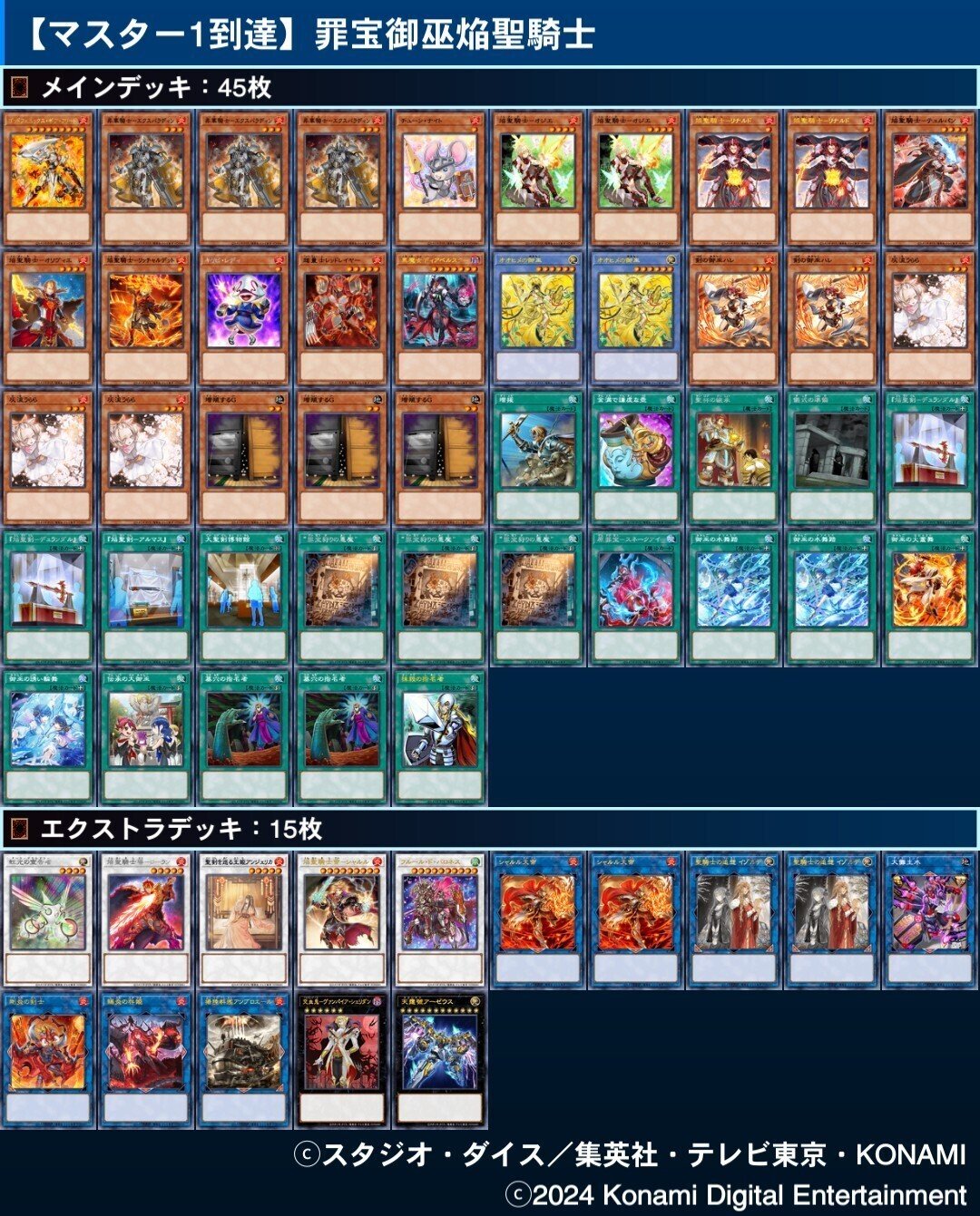 遊戯王マスターデュエル】焔聖騎士デッキ構築&展開解説【マスター1到達