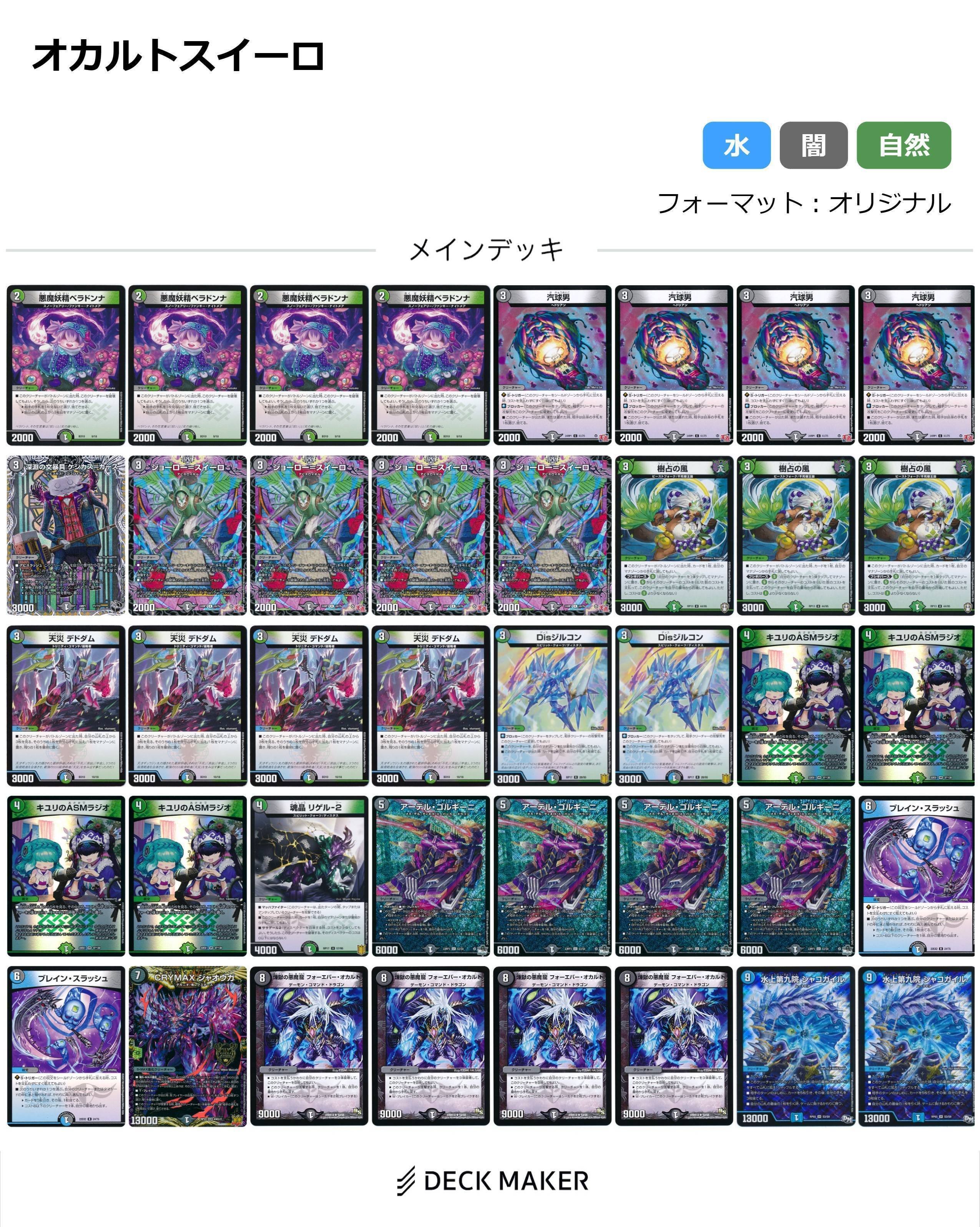 現代版アナハン/アナシャコ]オカルト・スイーロ[デュエマデッキ解説