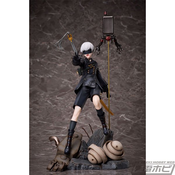 NieR:Automata Ver1.1a』9Sが戦闘中をイメージしたポージングで