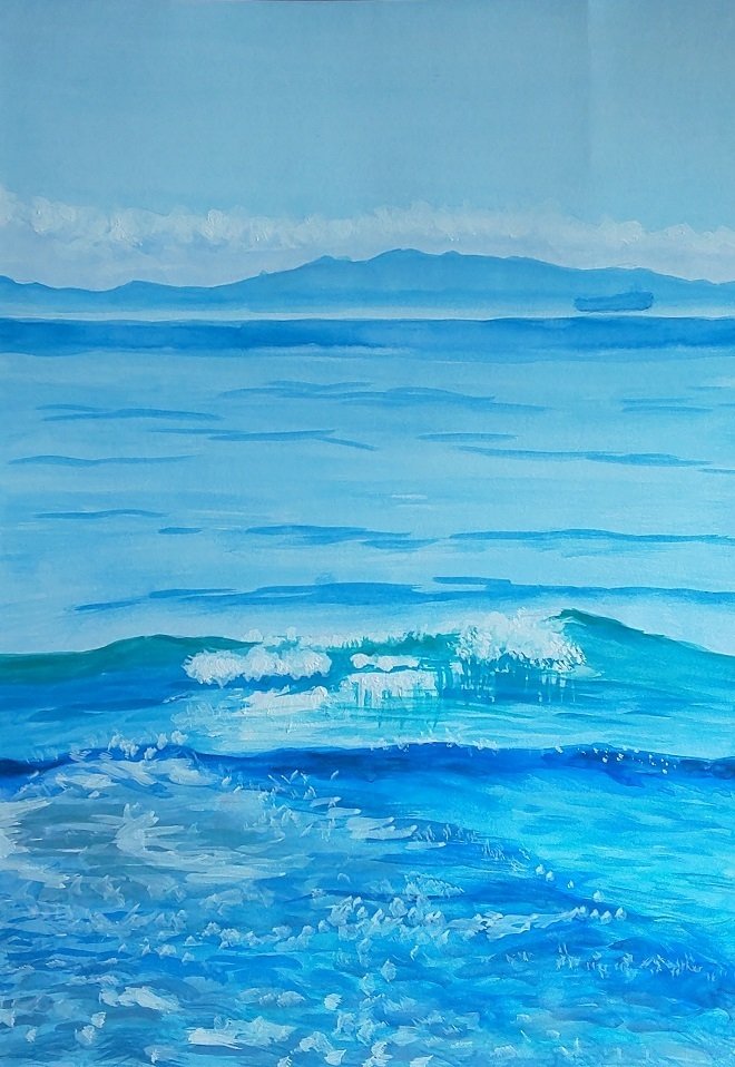 水彩で綴る 「横須賀の海」｜a.s.k