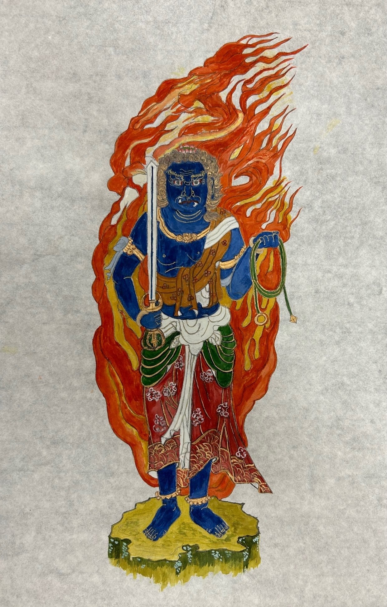 魅力ある不動明王を描く 【仏画曼荼羅アート―<不動明王&gt