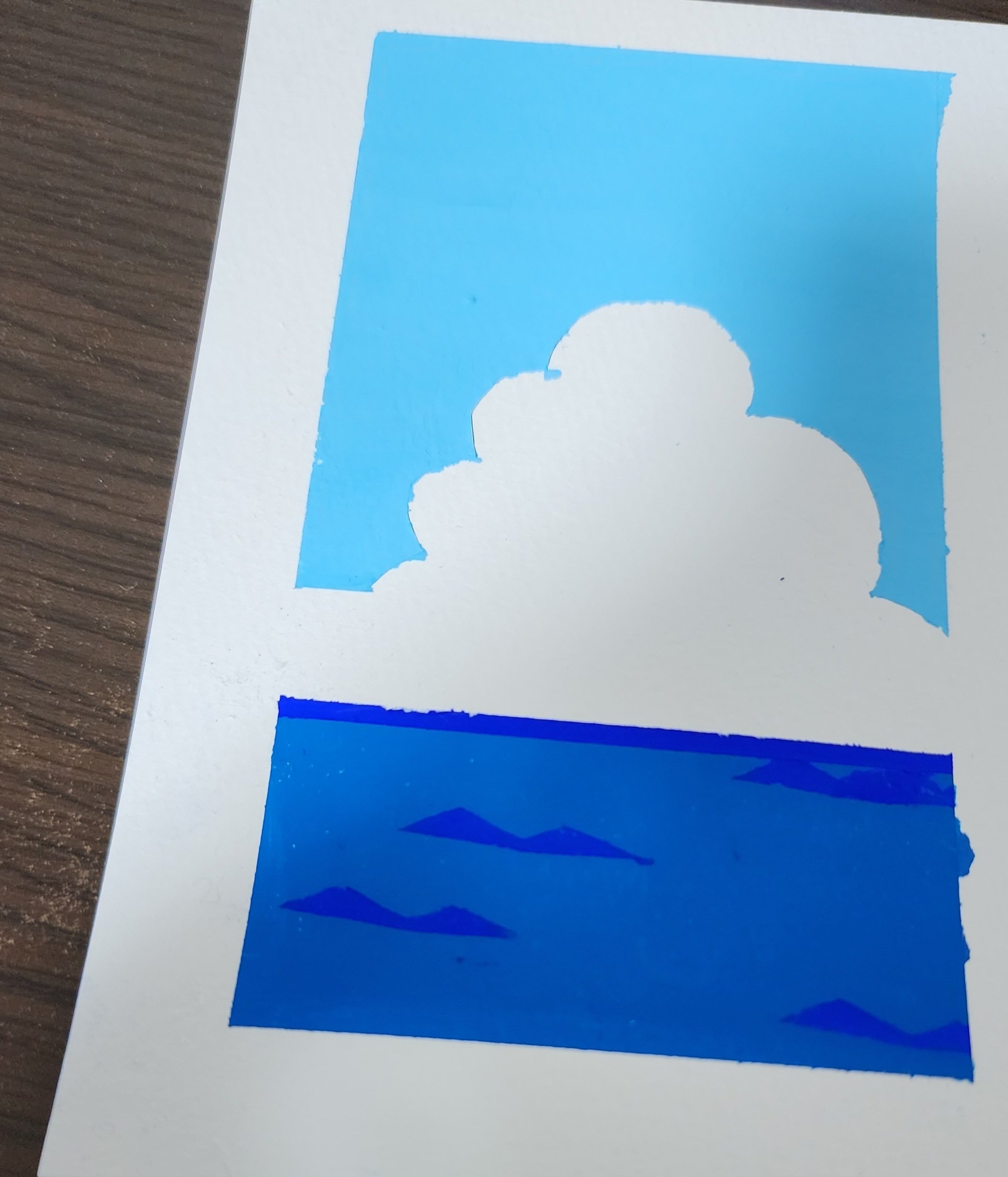 観察記モノのコト 03. 青（アクリルガッシュ）｜タケうみ／焚海