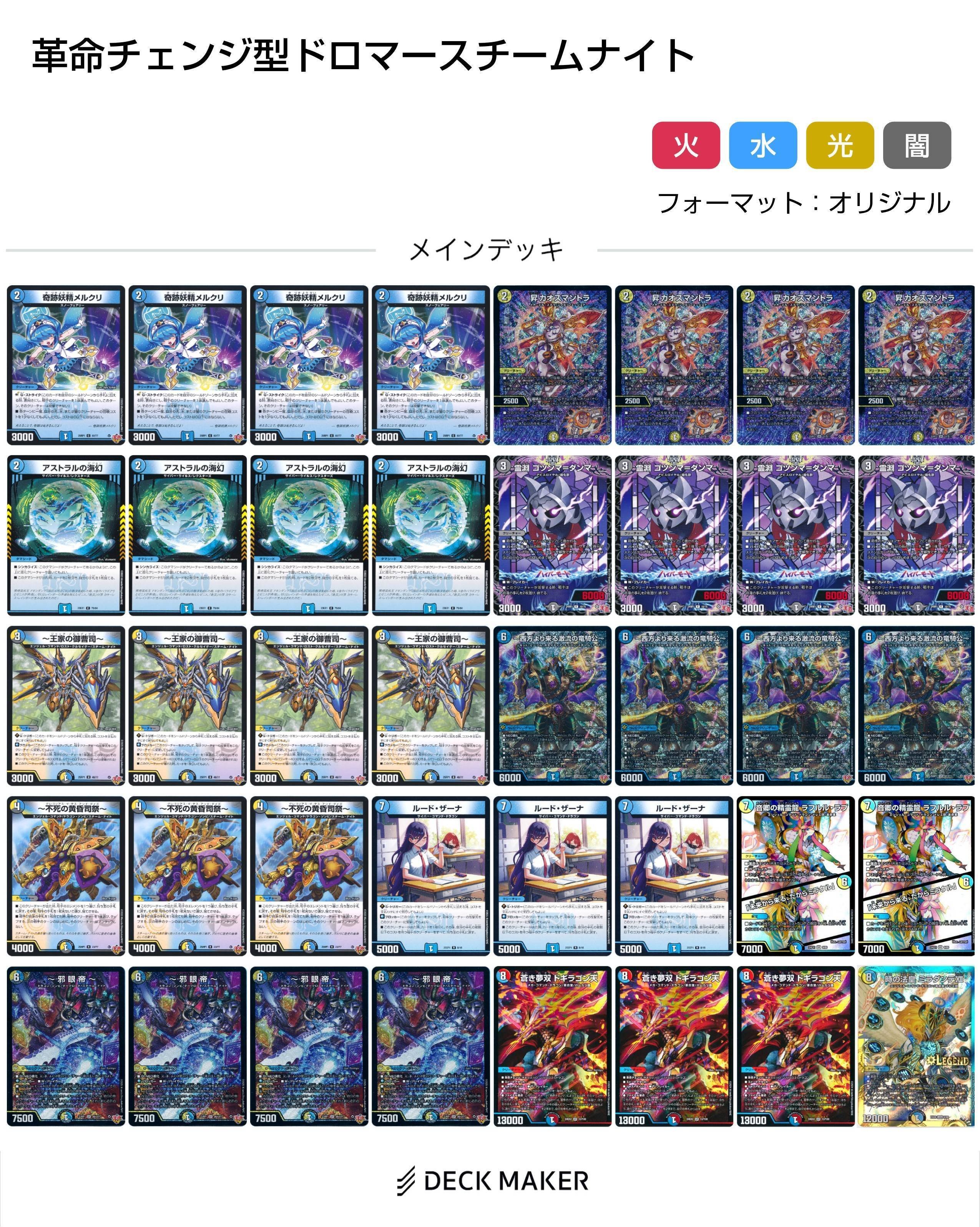 デッキ】革命チェンジ型ドロマースチームナイト｜すずのき