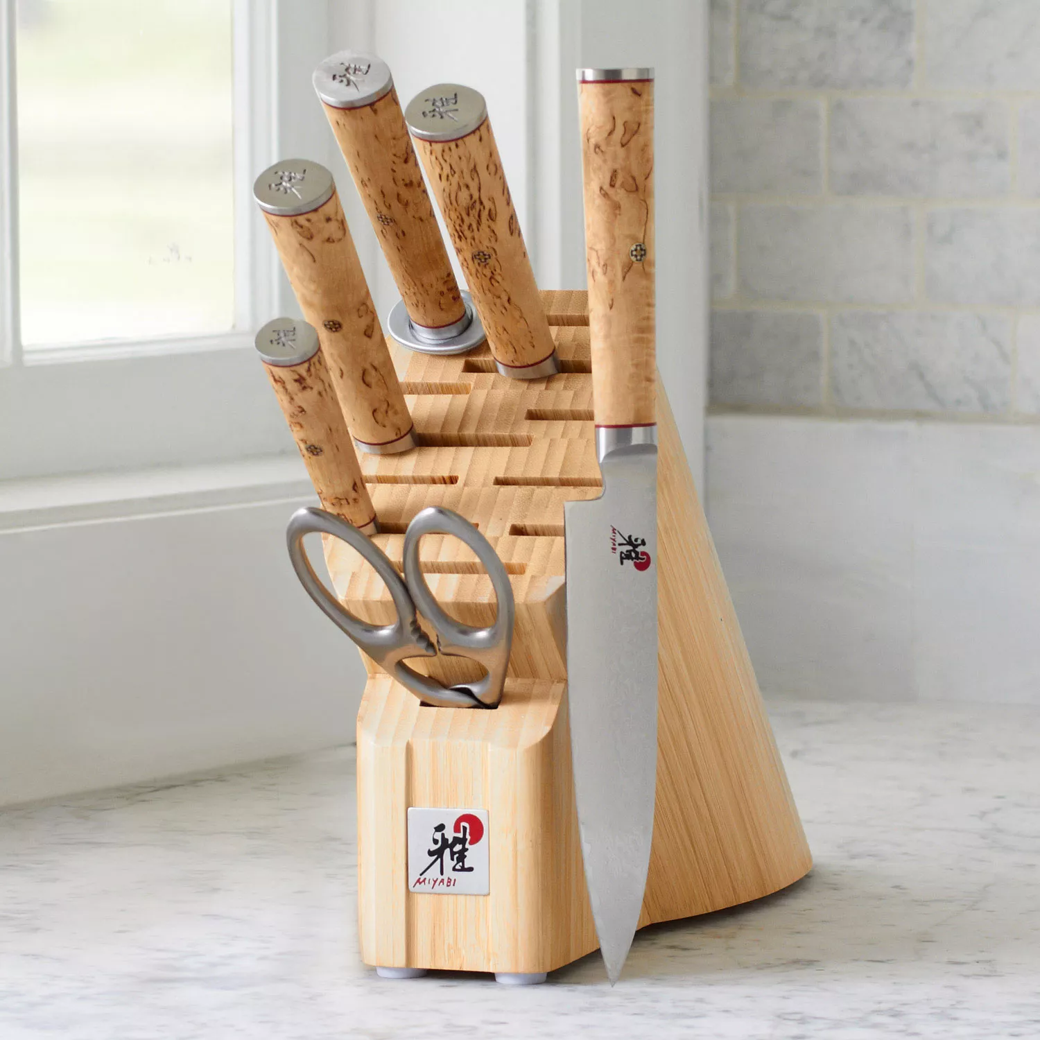 Miyabi Birchwood 7-Piece Block Set | Sur La Table