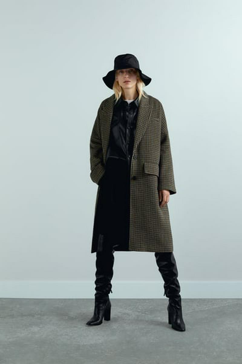 ZARA(ザラ)の「チェック柄オーバーサイズコート」 - PARTE