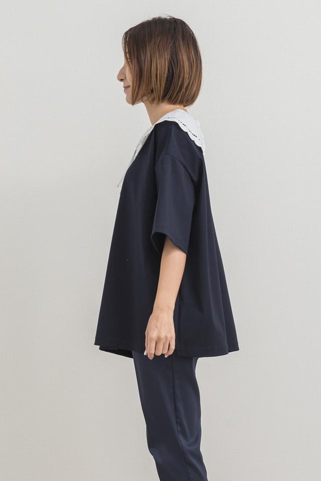 yori(ヨリ)の「スカラップカラーカットソー【2021SP】2月上旬入荷