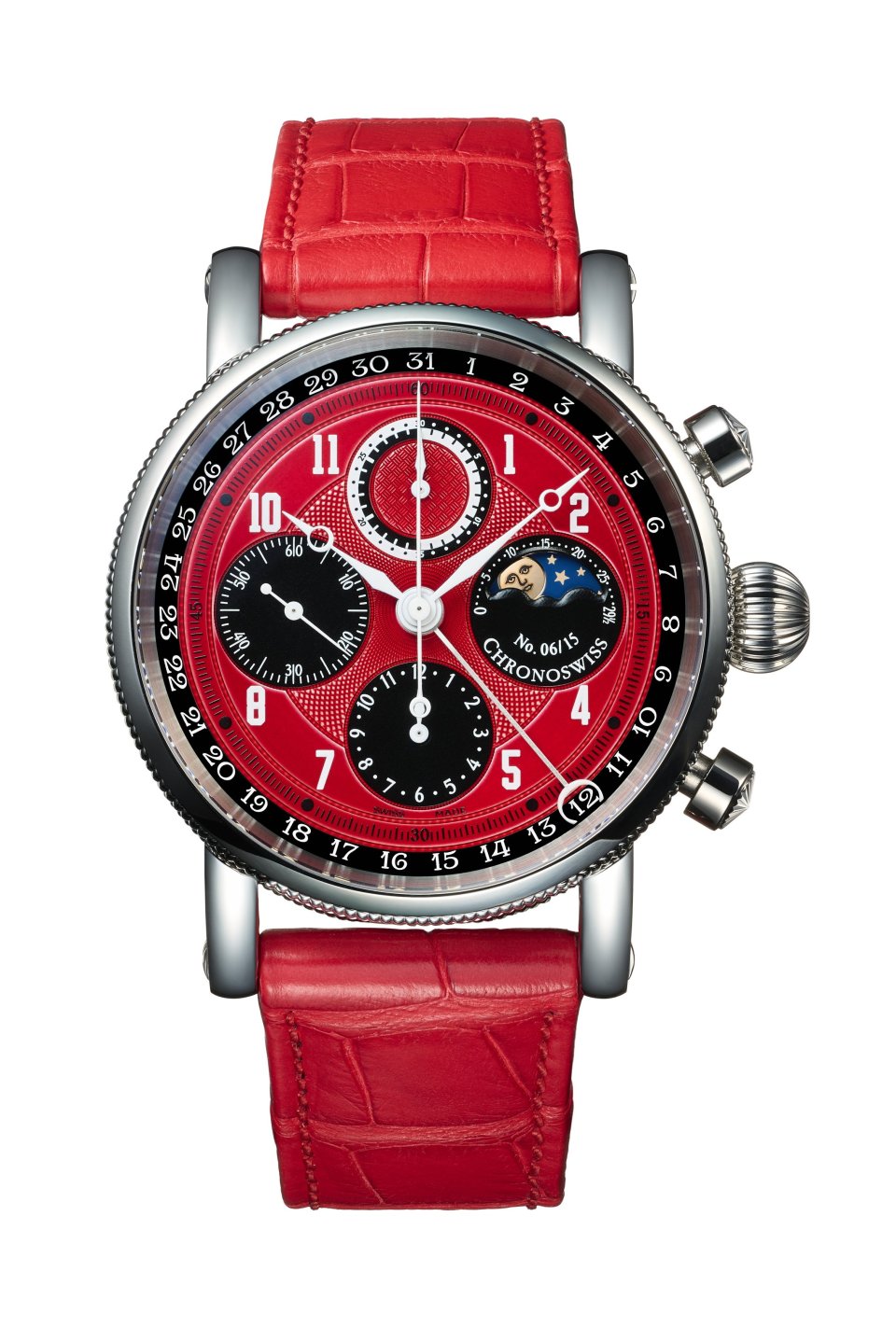 クロノスイスより日本限定15本の「ルナ クロノグラフ レッド オウル