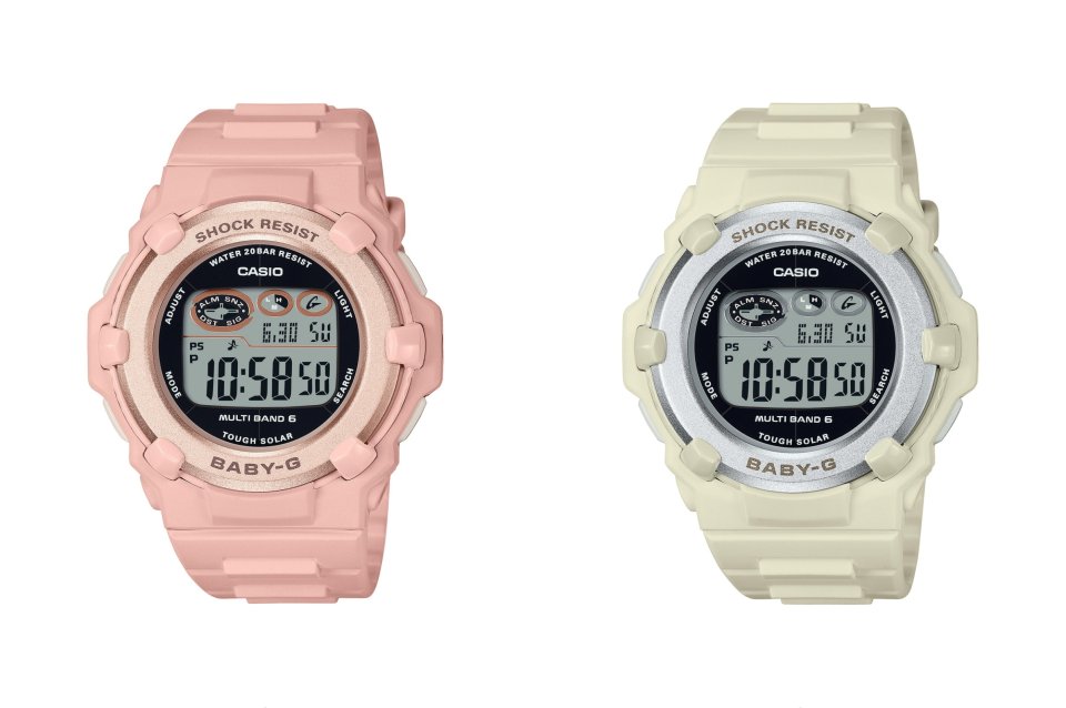 カシオ“BABY-G”から シンプルな薄型ラウンドフェイスの電波ソーラ
