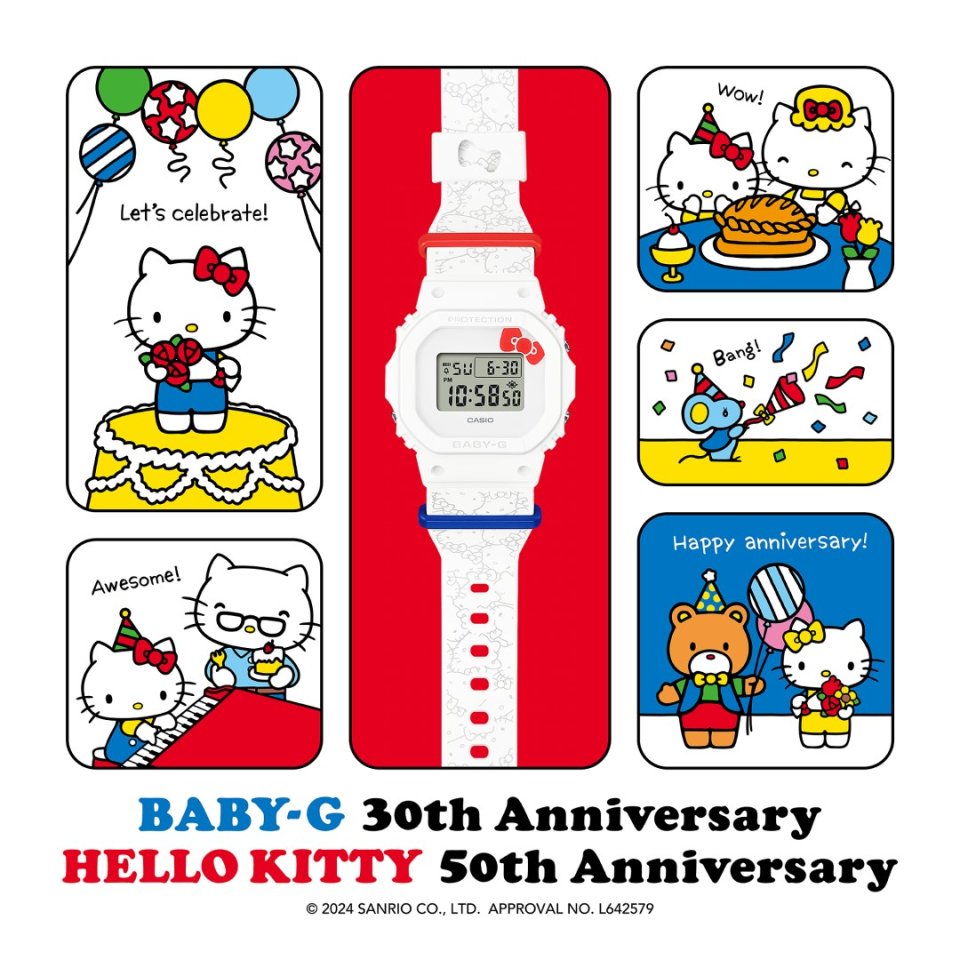 BABY-G” がハローキティ50周年を記念し1974年誕生当時をイメージした