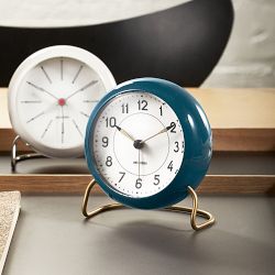 Arne Jacobsen Table Clock, Brass Alarm | Williams Sonoma