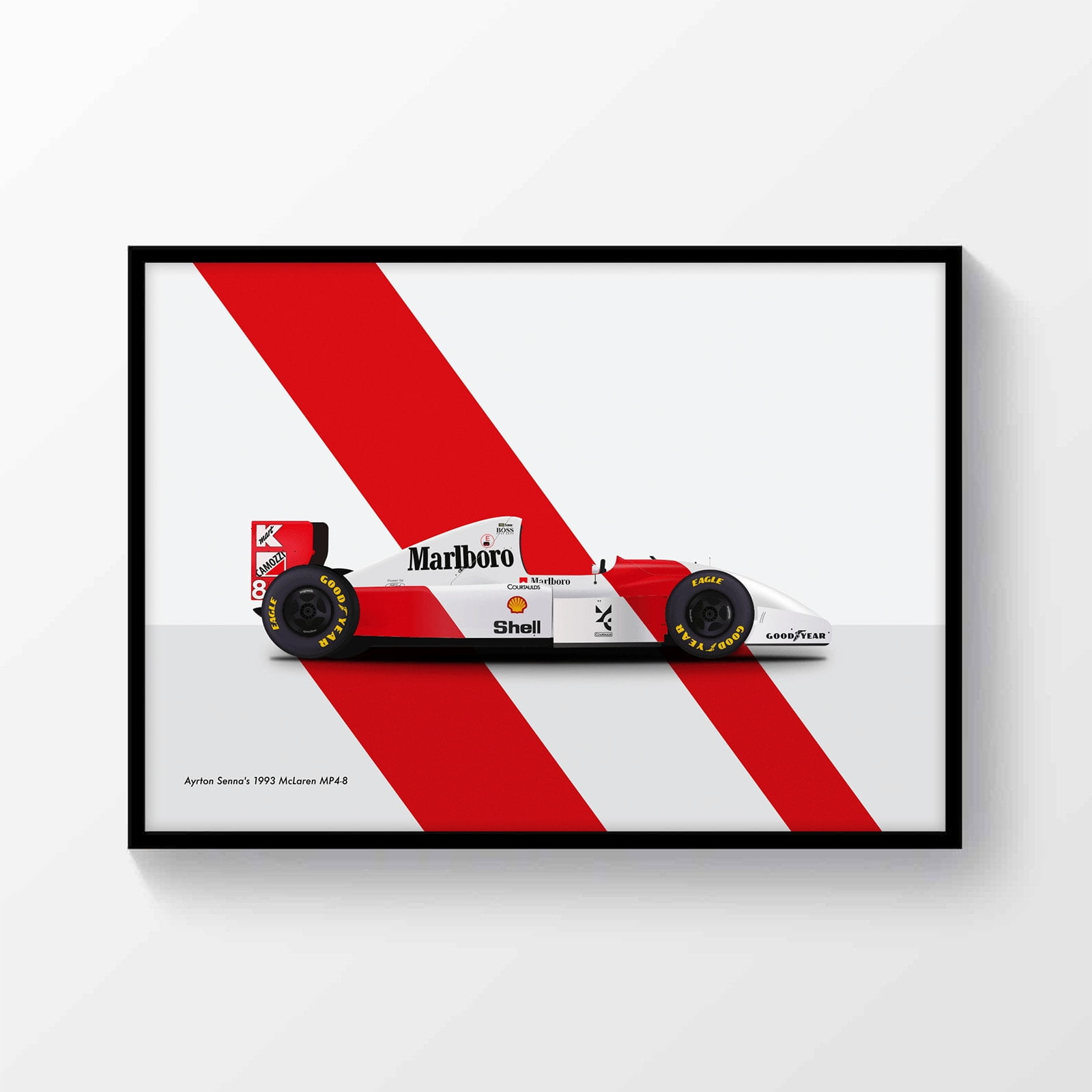 Ayrton Senna's 1993 McLaren MP4-8 - Marlboro super stripe