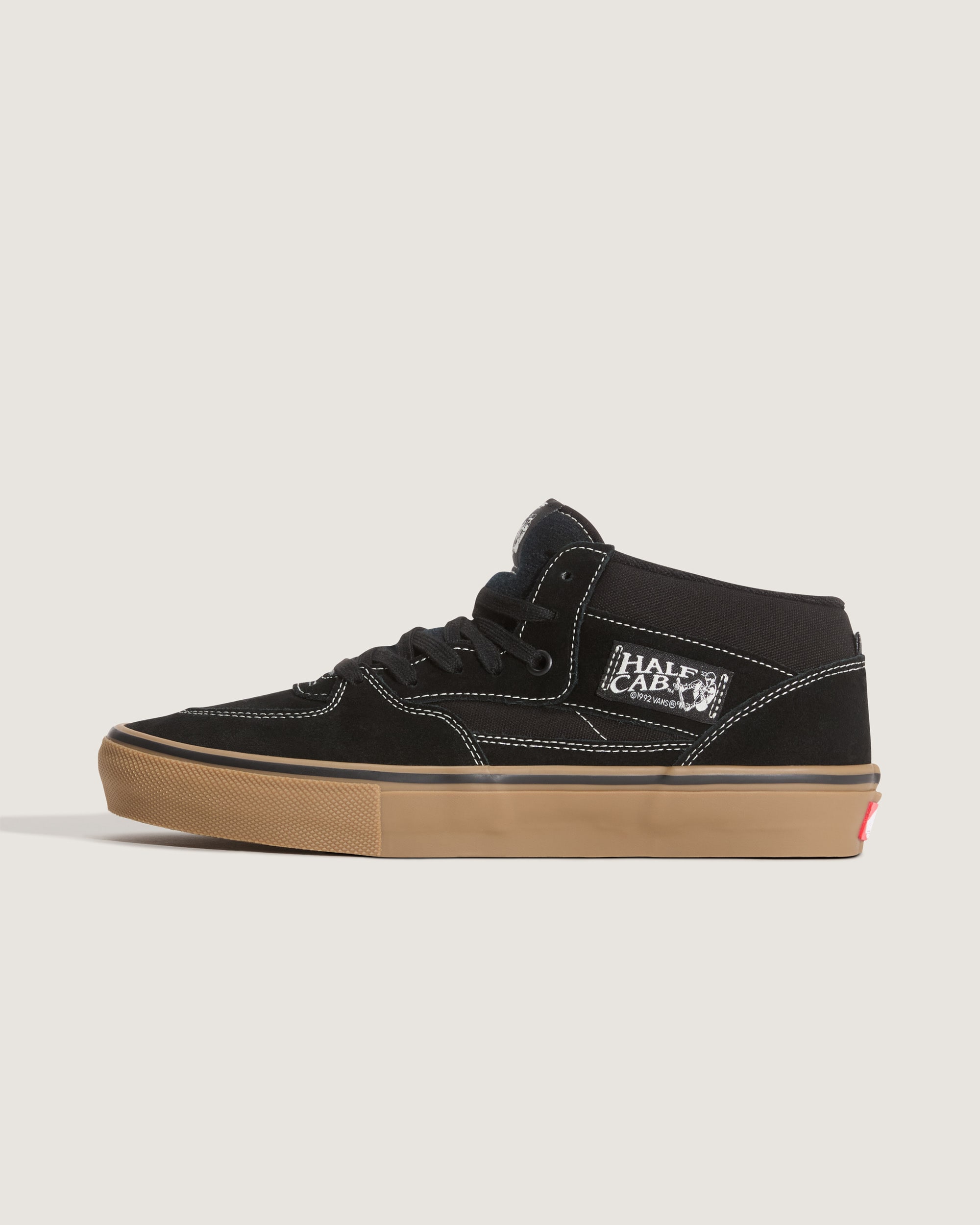 Skate Half Cab Shoe in Gum Black / White | Vans