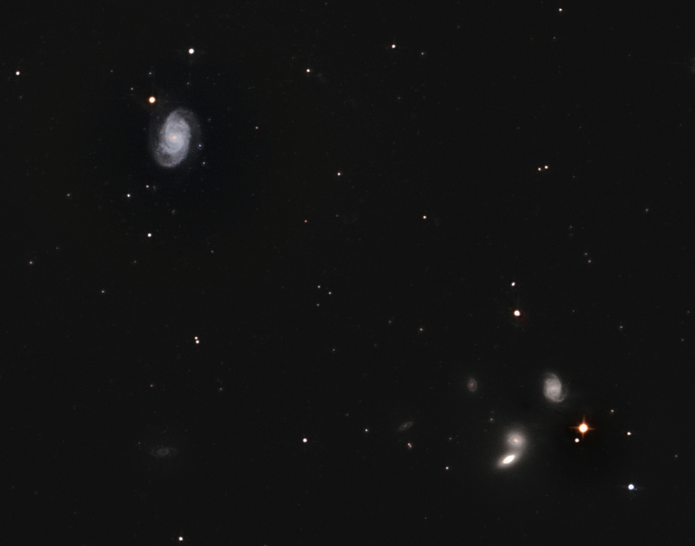 NGC5371銀河、HCG68（ヒクソンコンパクト銀河群68） – 星空探索