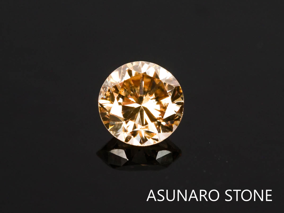 シャンパンカラーダイヤモンド ラウンドカット 0.27ct 【220317-441