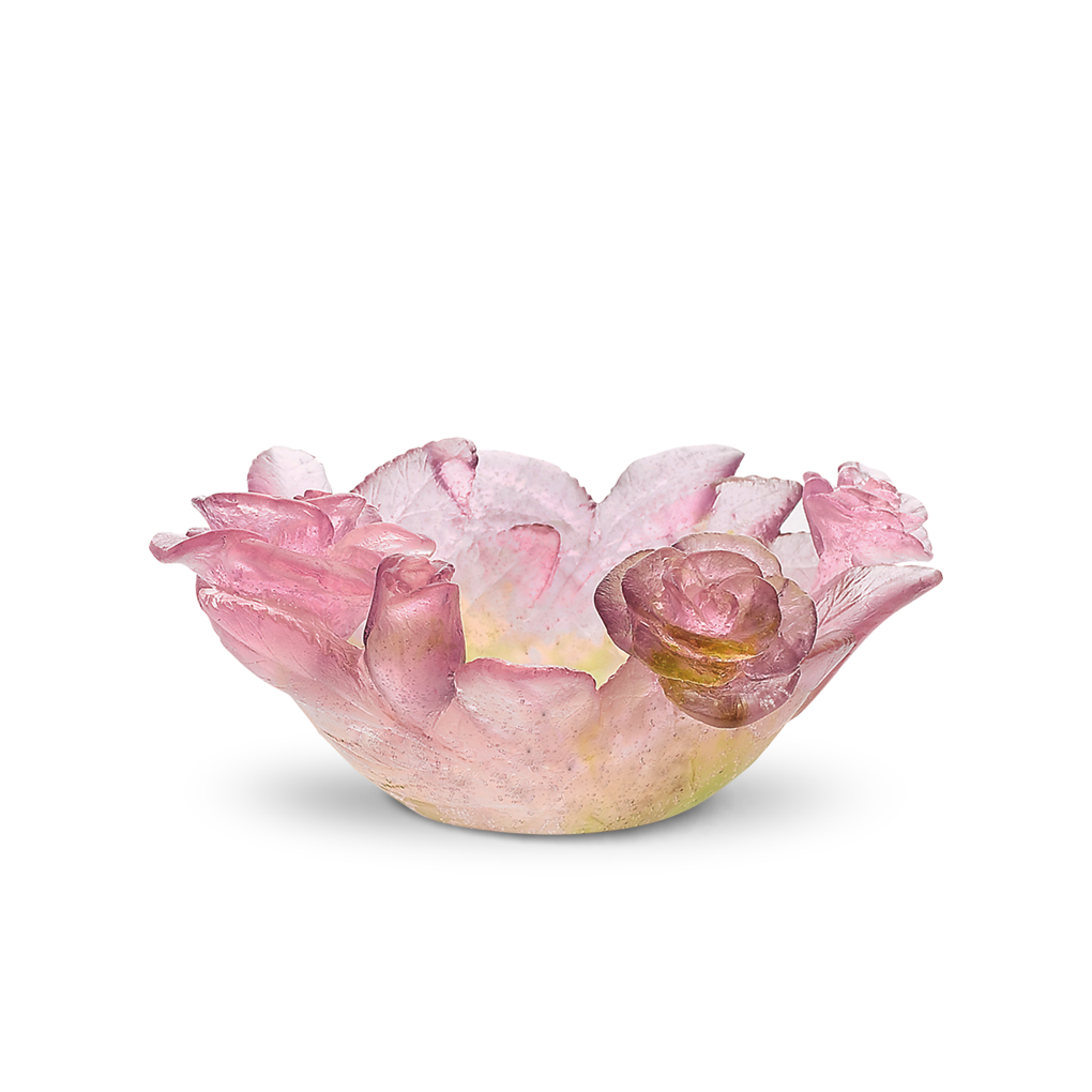 Daum, Roses bowls, Pink shallow dish - MDMAISON