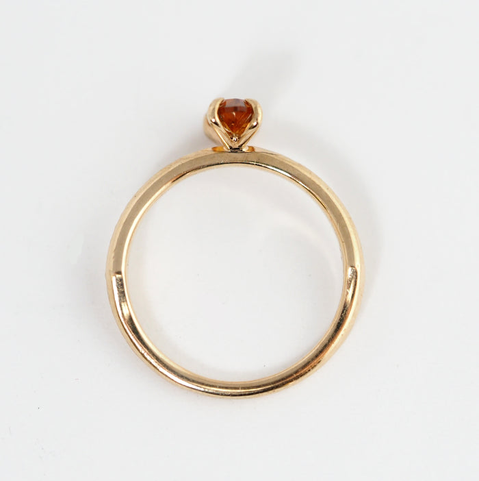 agete アガット K10イエローゴールド カラーストーン ピンキー リング