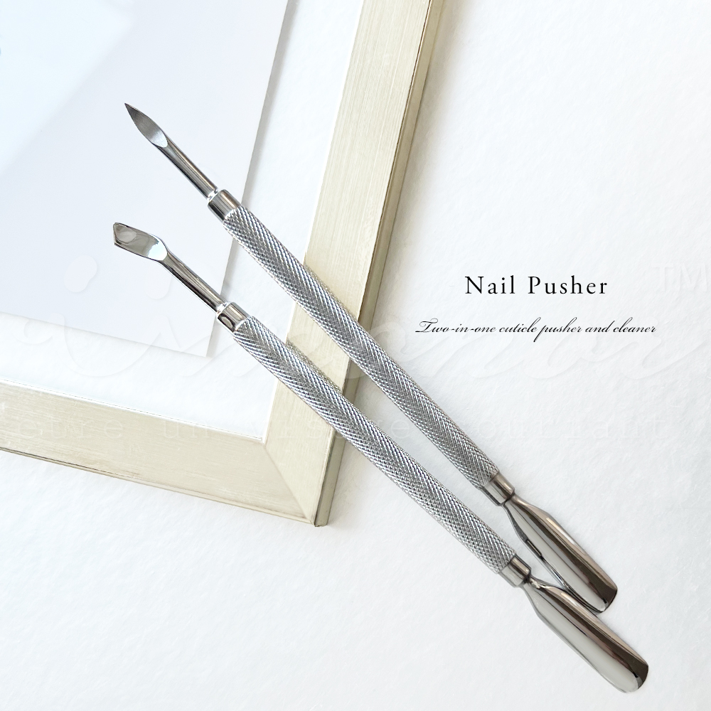 プロ用ネイルプッシャー 2way 2種 カーブ付き 両利き用