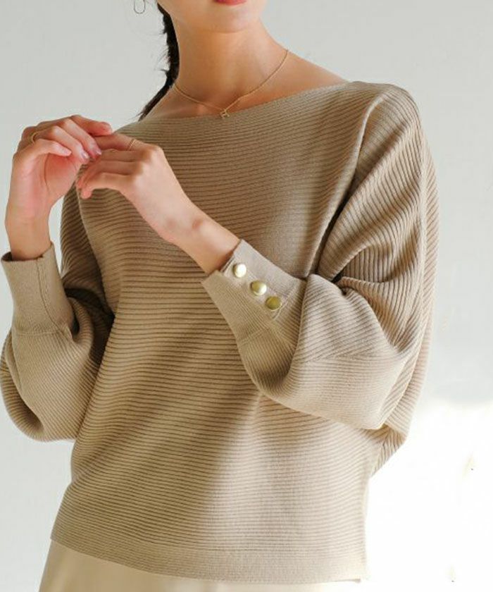 ドルマンスリーブニット 春 夏 秋 七分袖 八分袖 長袖 M L LL ≪ゆう