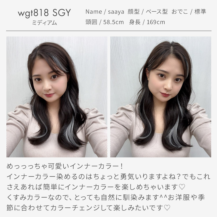 エクステ インナーカラー/瞬間チェンジインナーエクステ2type[wgt818]