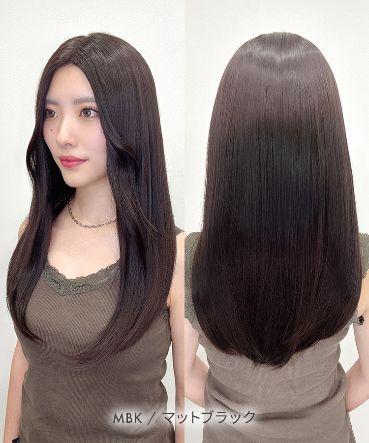 部分ウィッグ/前髪なしロング 部分手植えヘアピース [wgt107]