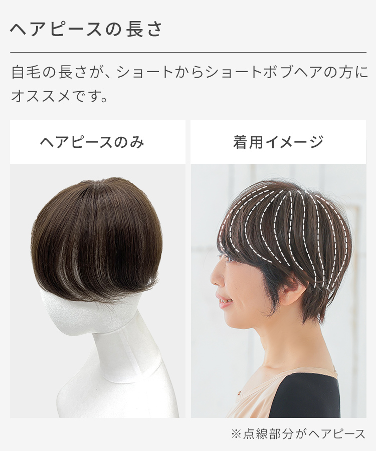部分ウィッグ/総手植え人毛100％ヘアピース シルクスキン レイヤー