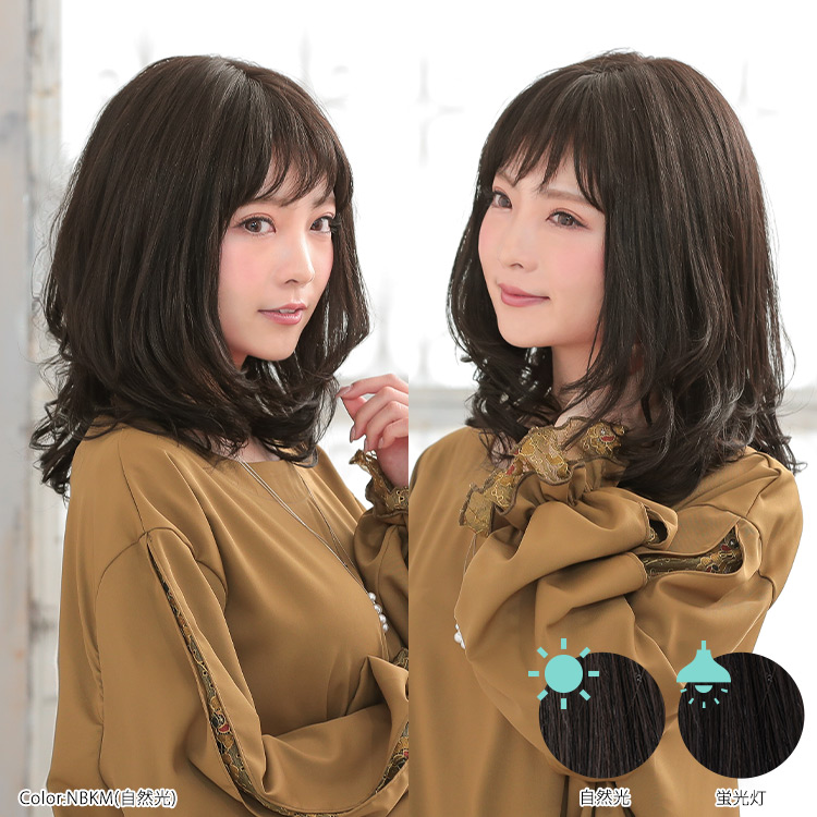 医療用ウィッグ ロング/ヴィーナス ノーカットセミロングウィッグ 人毛