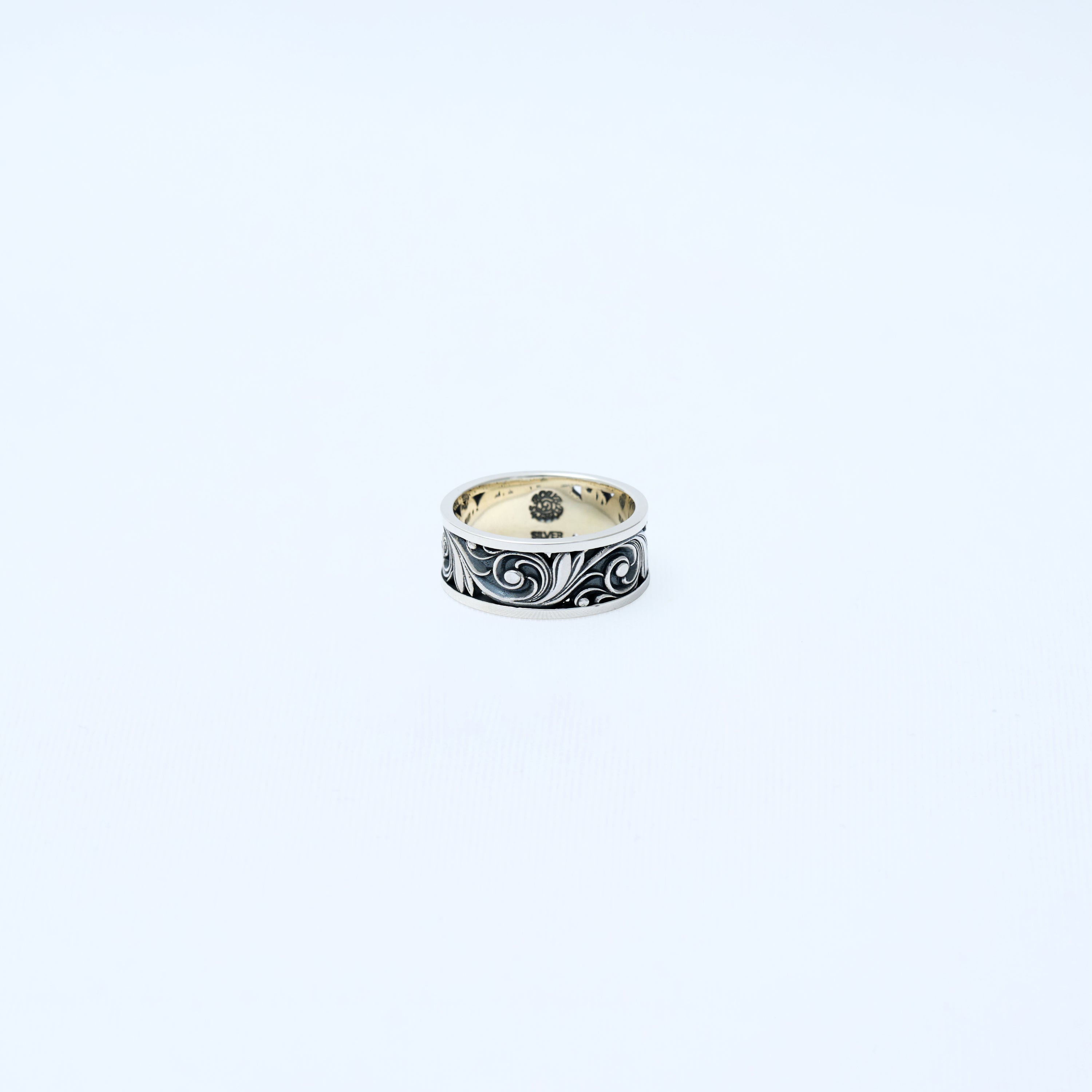 sv925 クラシカルアラベスクリング – AQUA SILVER