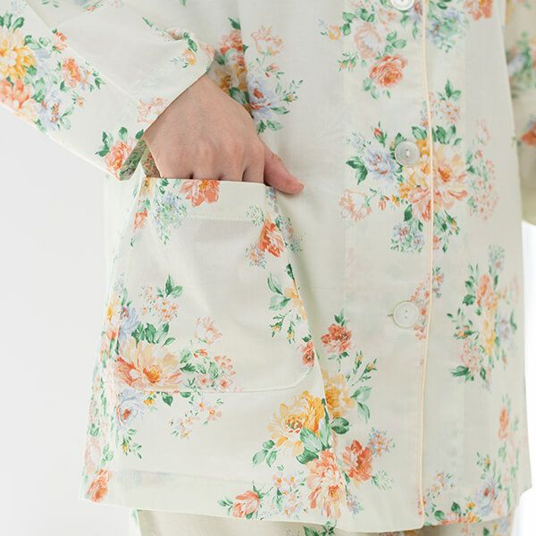 mila schon】ミラ・ショーン サテン 花柄プリントレディース パジャマ