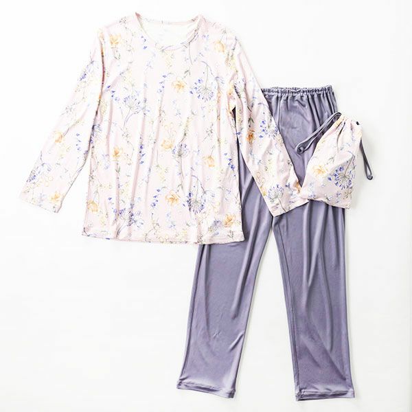 mila schon】シルクニット プリント レディース パジャマ トラベル