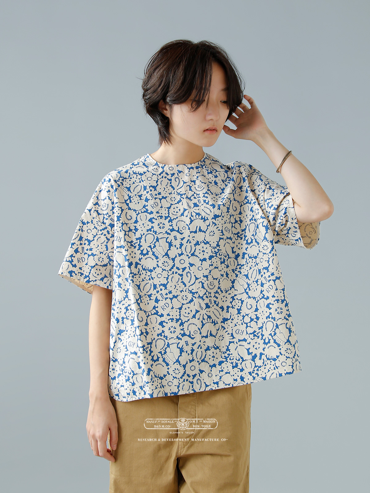 R & D.M.Co- オールドマンズテーラー モノ トリック プリント プル