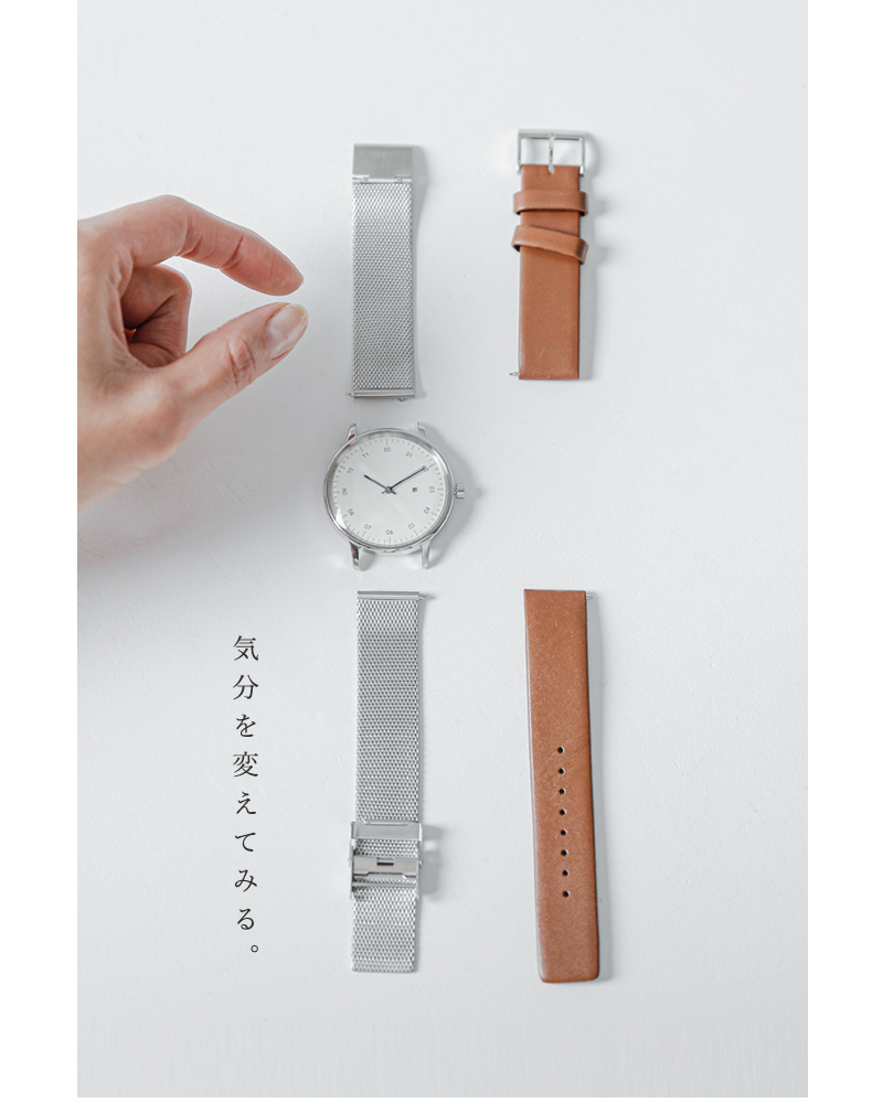 sazare サザレ ステンレス スチール ストラップ シルバー メッシュ