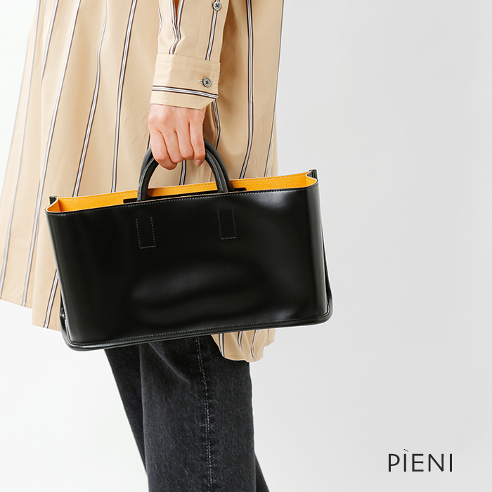 PIENI(ピエニ)PVC×ピッグレザーワイドトートバッグ“Kaari series