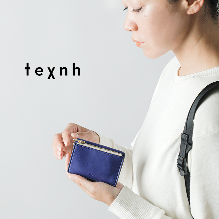 texnh テクネ フレンチ ラム レザー 三つ折り ミニ ウォレット “MINI