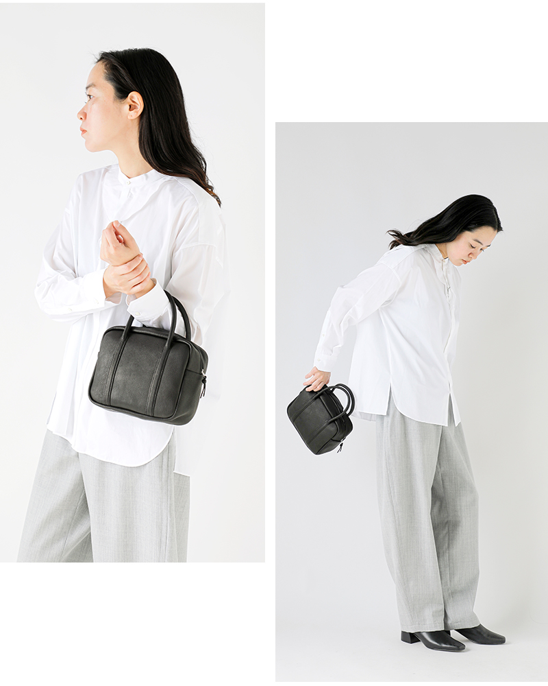 Aeta アエタ ディアレザー スクエア ボストン バッグ Sサイズ “SQUARE