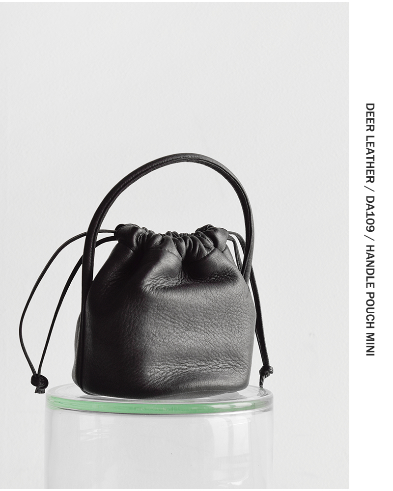 Aeta アエタ ディアレザー ハンドル ポーチ ミニ “DEER” da109-kk ユニ