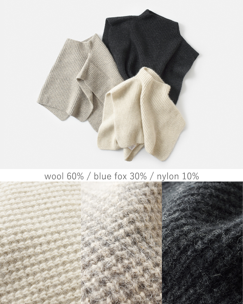 evam eva エヴァムエヴァ ウール フォックス スヌード e243g203-mn