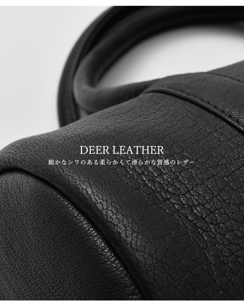 Aeta アエタ DA127 ディアレザー シリンダー ボストンバッグ “DEER