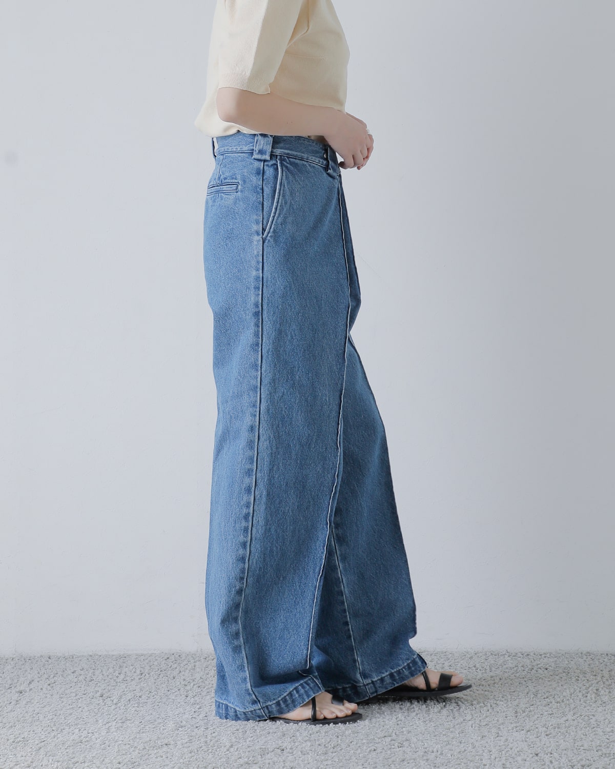 KURO クロ ビッグ タック デニム トラウザー パンツ “BIG TUCK DENIM
