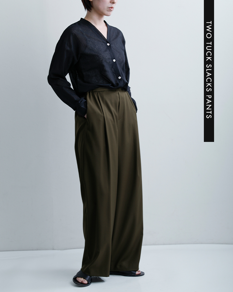 mizuiro ind ミズイロインド ツータック スラックス パンツ 1-260100