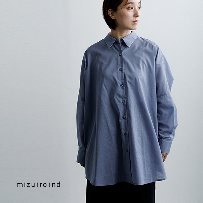mizuiro ind ミズイロインド シアー ワイド シャツ 1-230162
