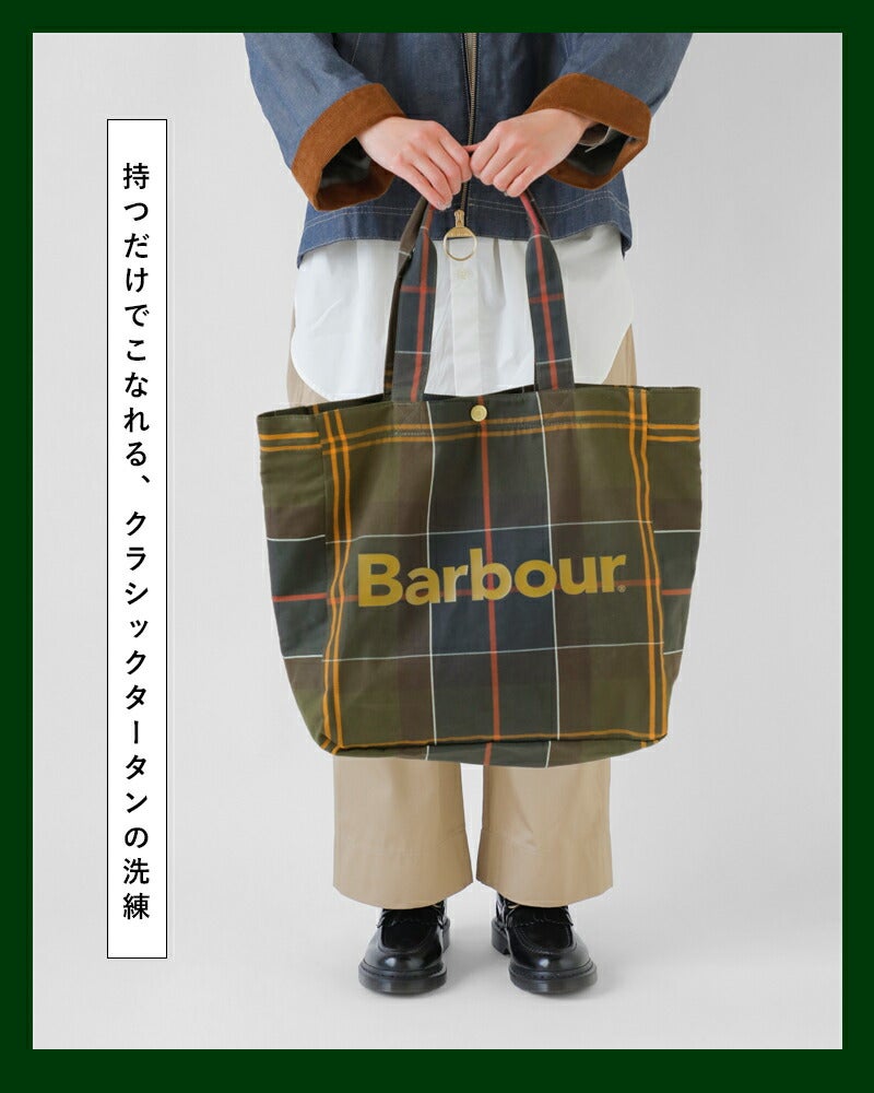 Barbour バブアー テルフィールド タータンチェック トートバッグ