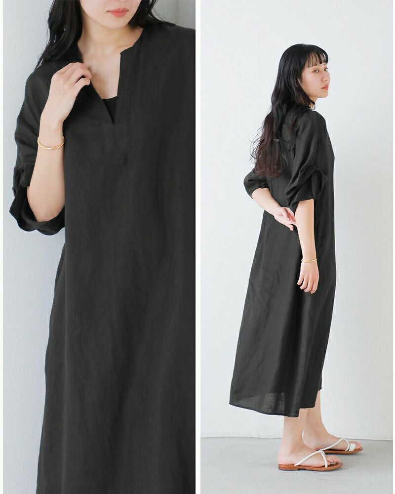 TICCA ティッカ リネン ツイストスリーブ ワンピース tbfs-405